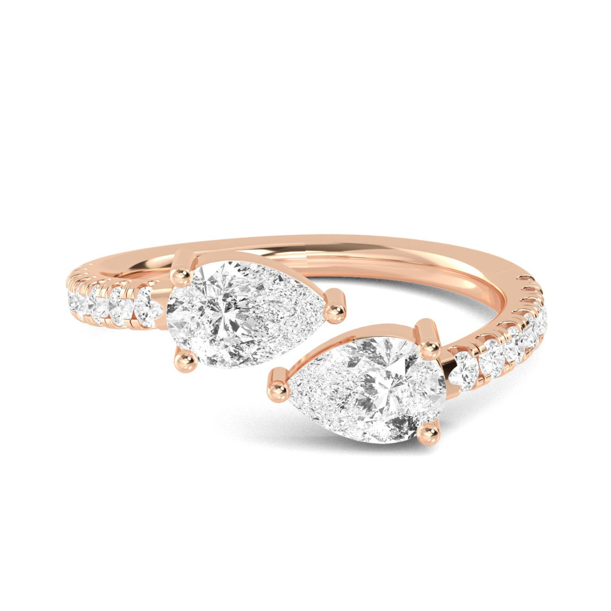 18K Rose Gold Pear RING