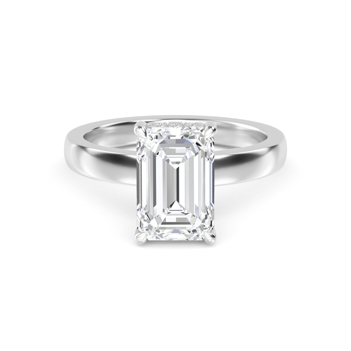 10K White Gold Emerald ENGAGEMENT RINGS