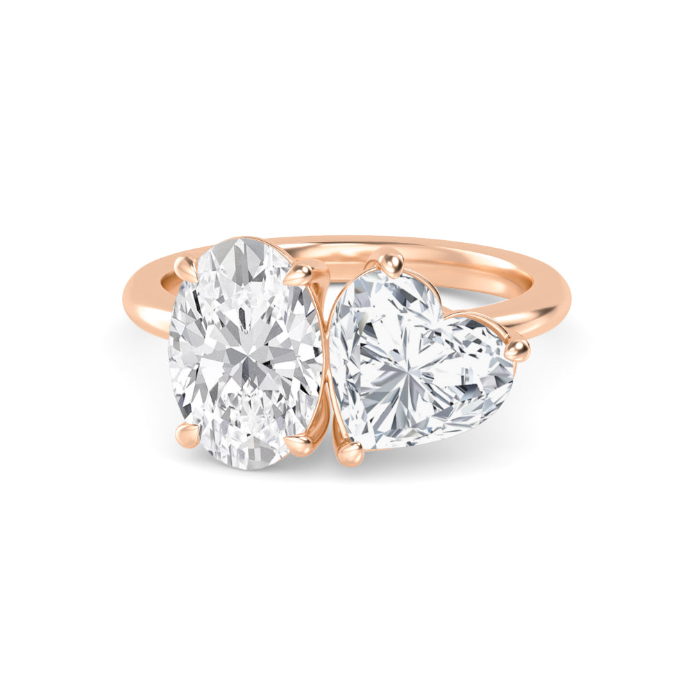 10K Rose Gold Oval ENGAGEMENT RINGS