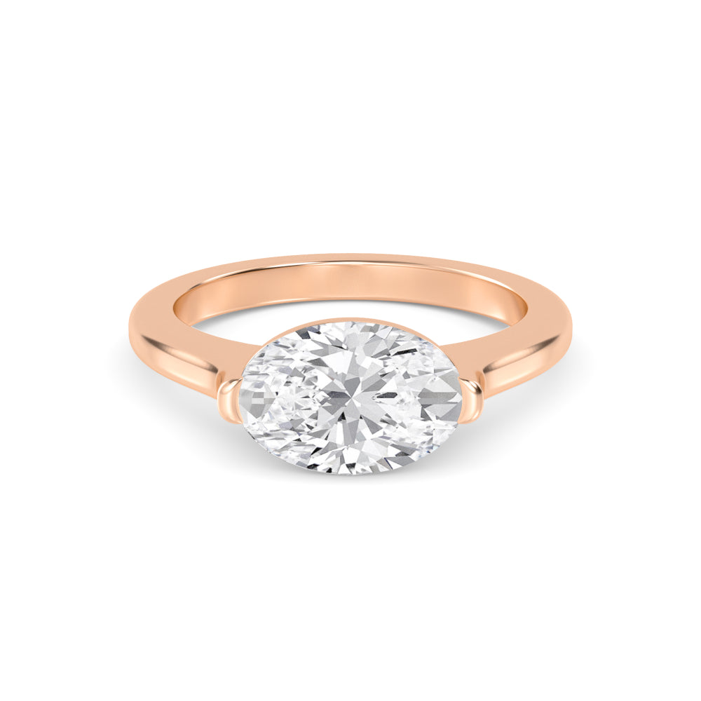 10K Rose Gold Oval ENGAGEMENT RINGS