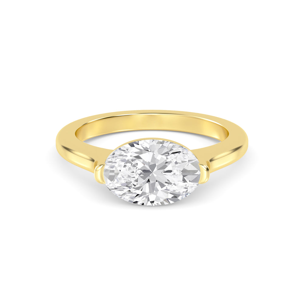 10K Yellow Gold Oval ENGAGEMENT RINGS