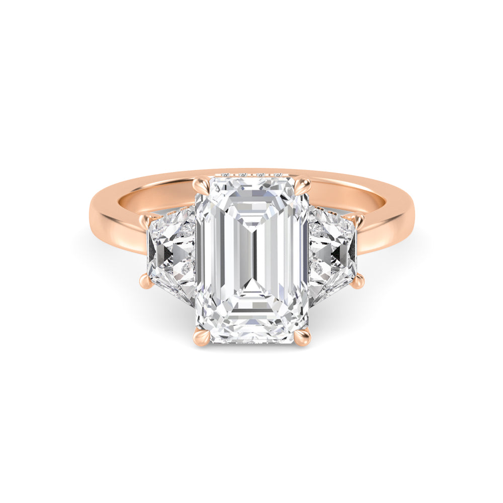 10K Rose Gold Emerald ENGAGEMENT RINGS