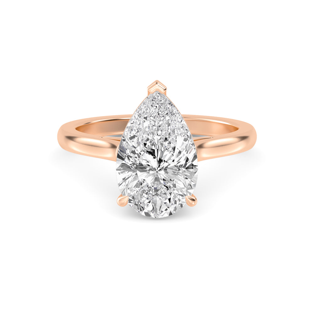 10K Rose Gold Pear ENGAGEMENT RINGS