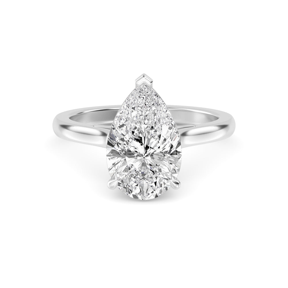 10K White Gold Pear ENGAGEMENT RINGS