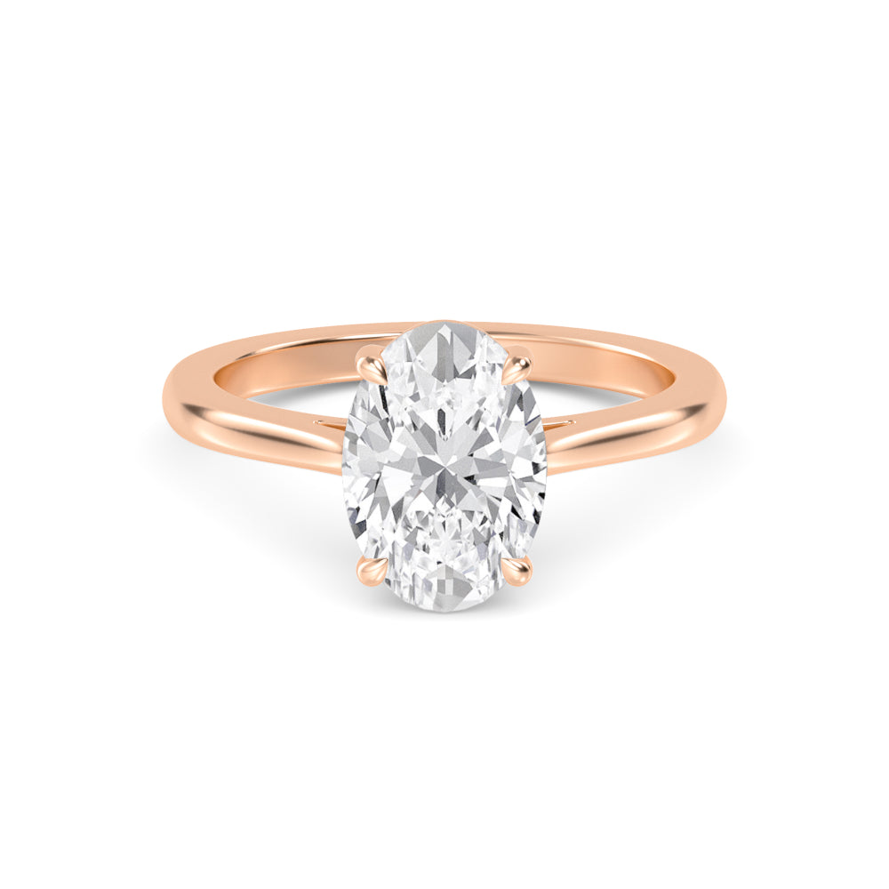 10K Rose Gold Oval ENGAGEMENT RINGS