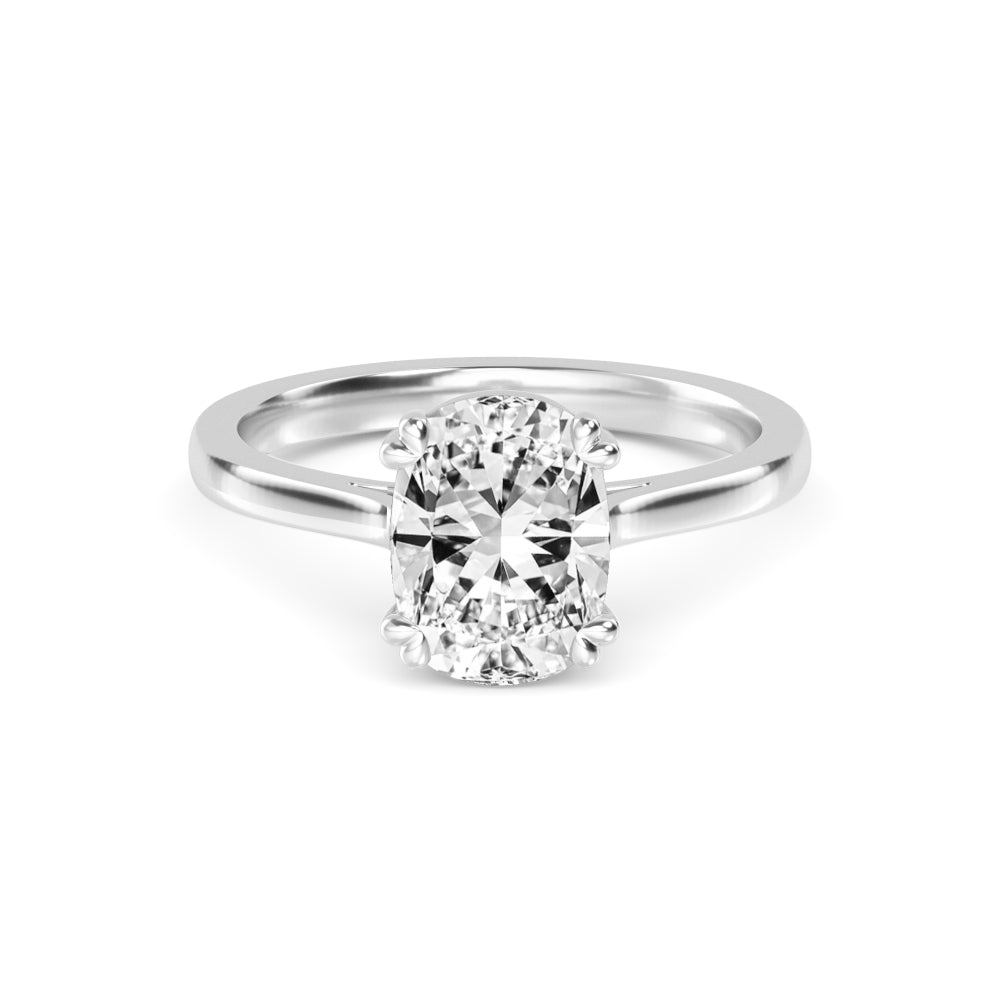 10K White Gold Cushion ENGAGEMENT RINGS
