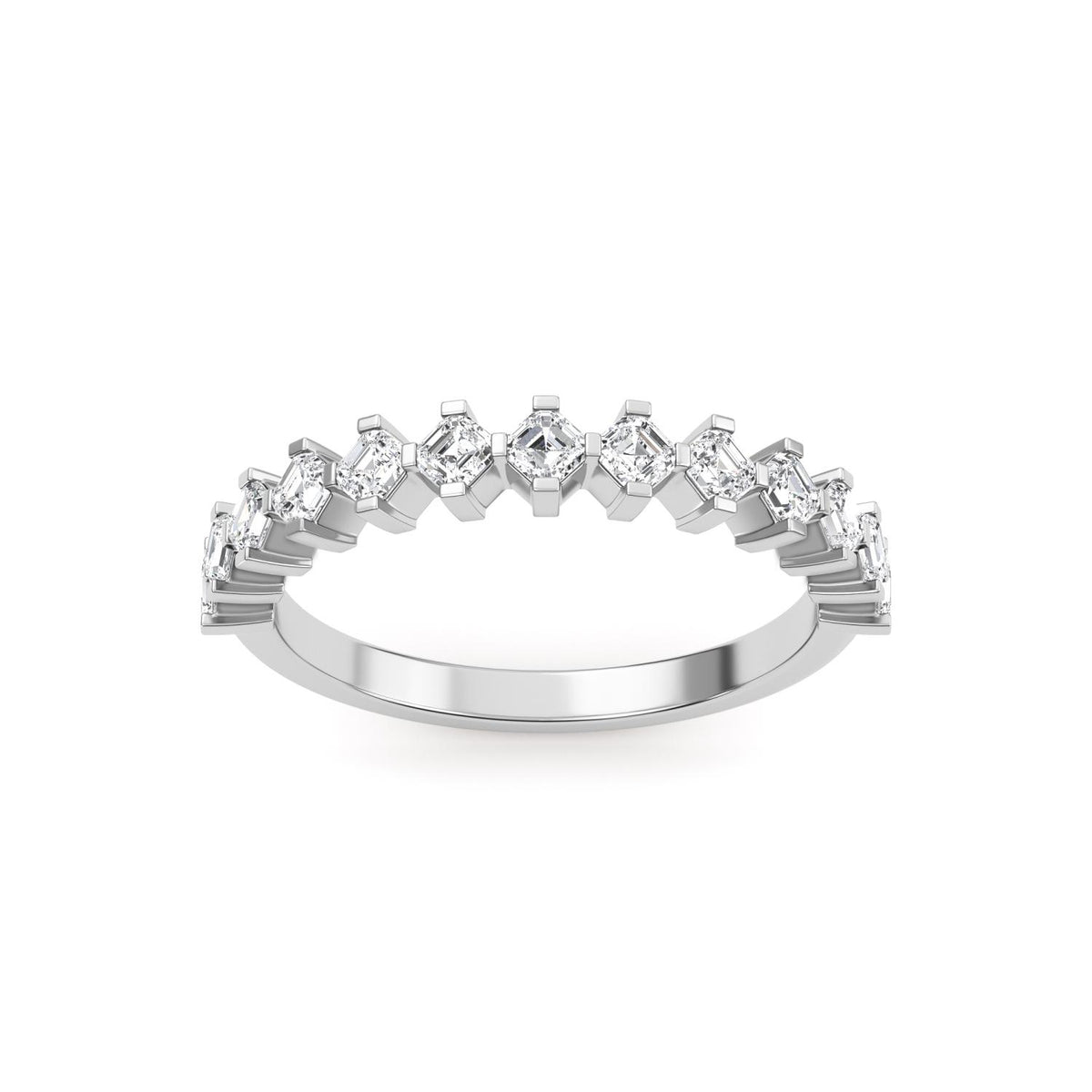 18K White Gold Asscher RING