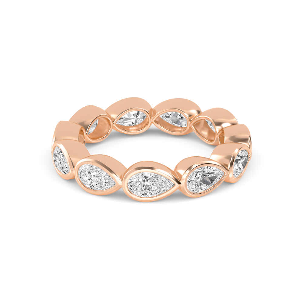 14K Rose Gold Pear WEDDING BANDS