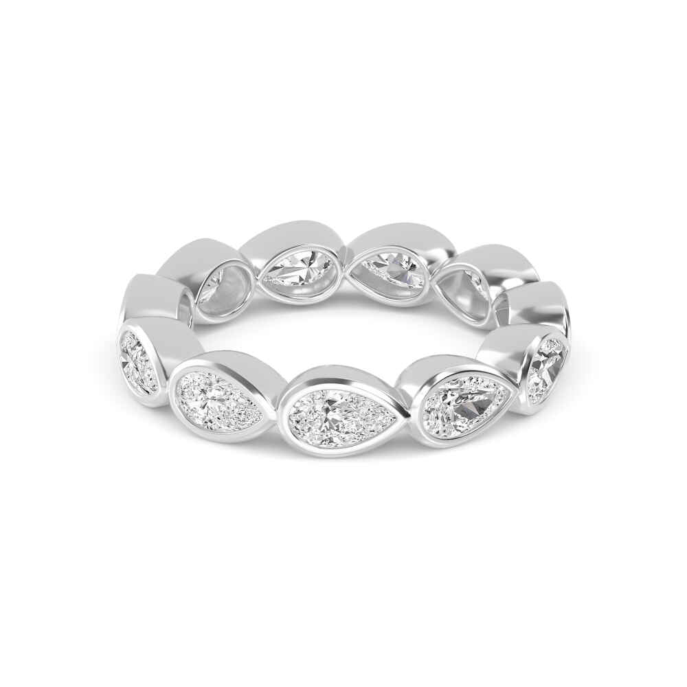 10K White Gold Pear WEDDING BANDS