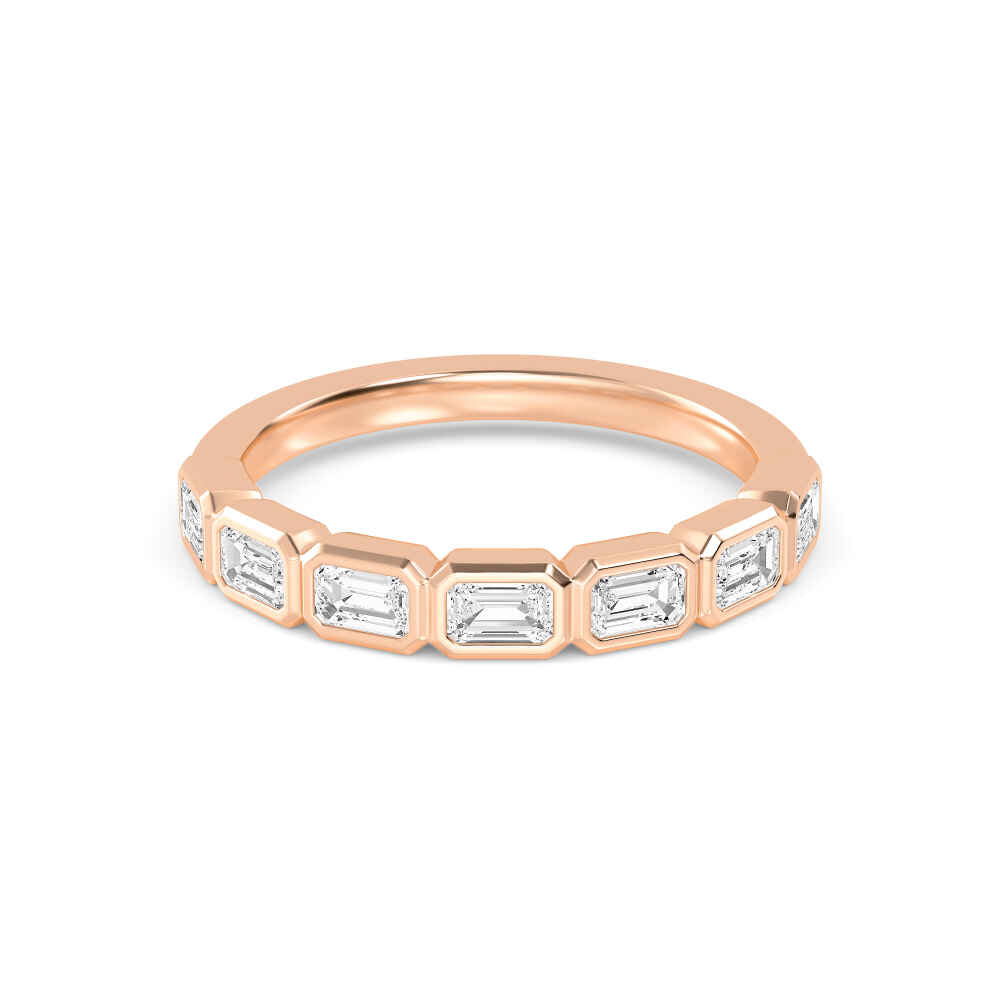 10K Rose Gold Emerald WEDDING BANDS