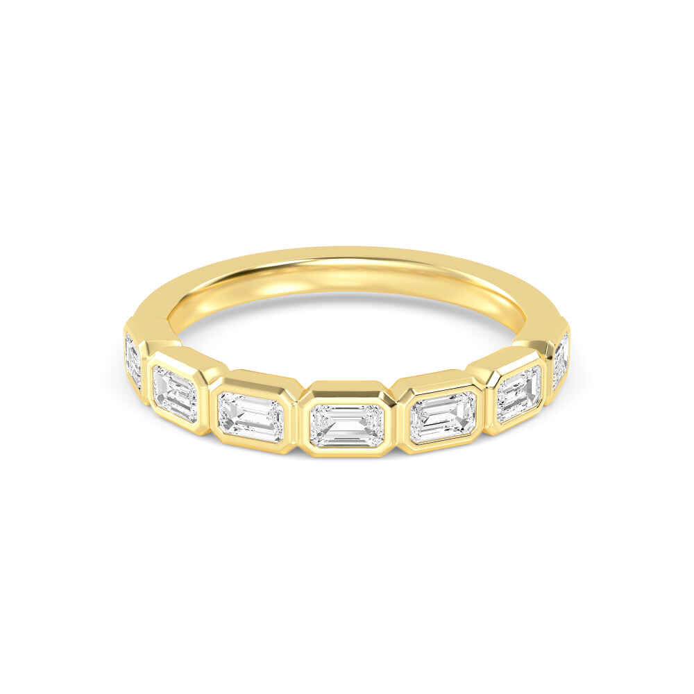 18K Yellow Gold Emerald WEDDING BANDS