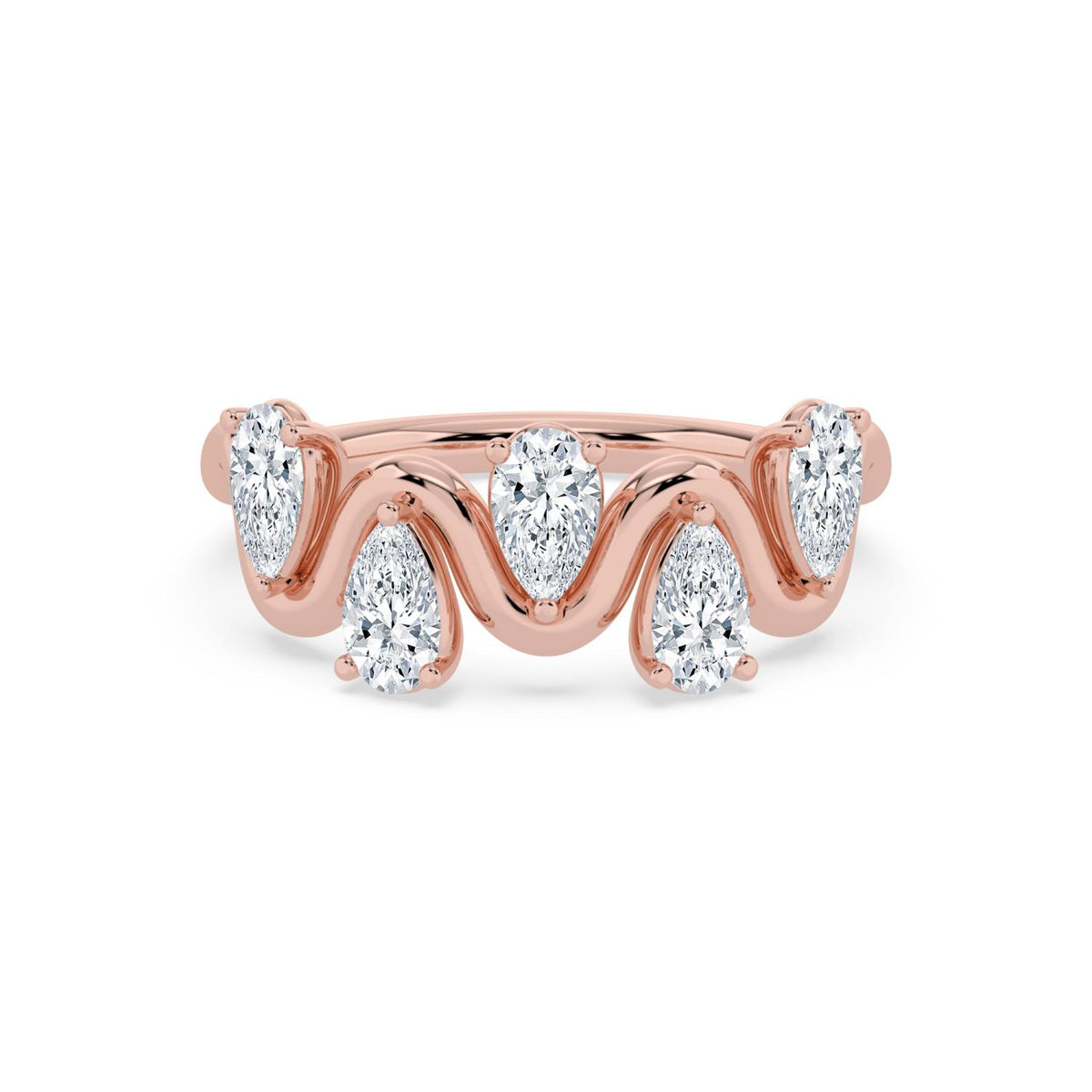 18K Rose Gold Pear RING